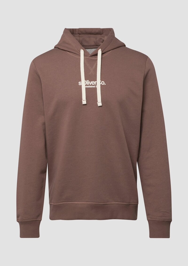 Kapuzenpullover aus Baumwollmix mit Logo-Print