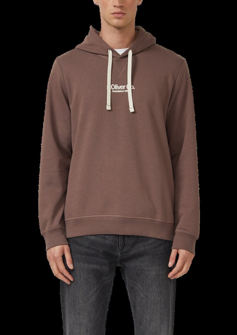 Kapuzenpullover aus Baumwollmix mit Logo-Print