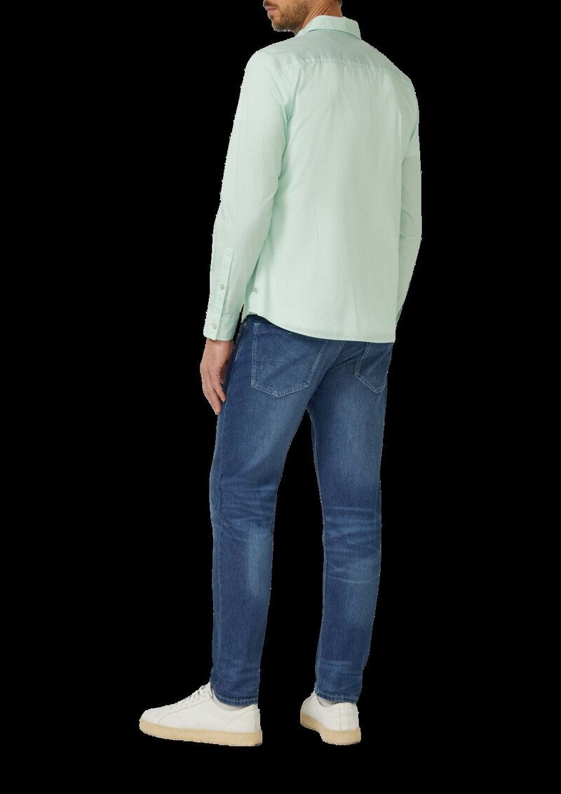 Slim Fit: Gemustertes Hemd mit Kentkragen