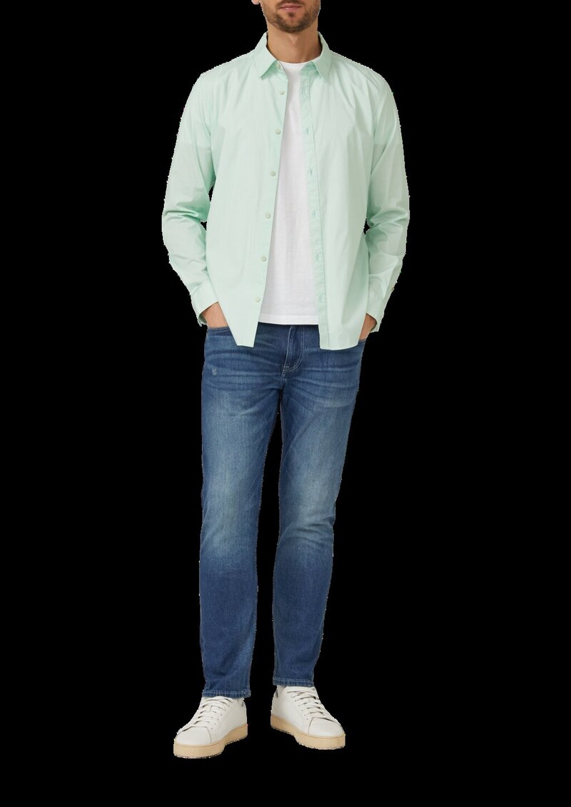 Slim Fit: Gemustertes Hemd mit Kentkragen