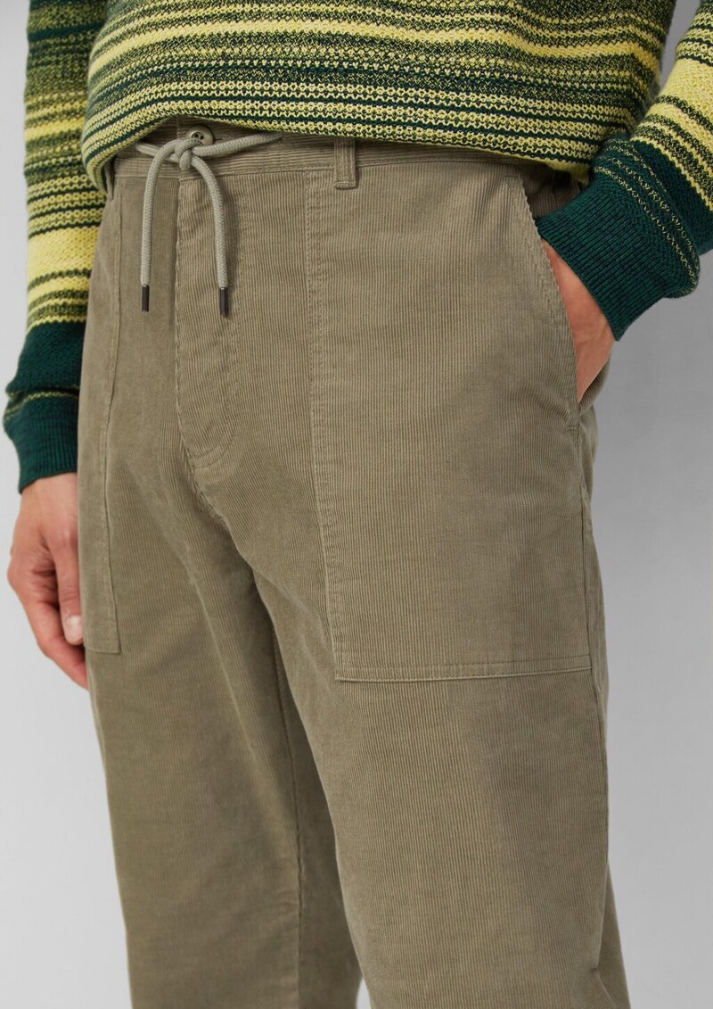 Detroit: Relaxed-Fit-Hose aus Cord mit Tunnelzug