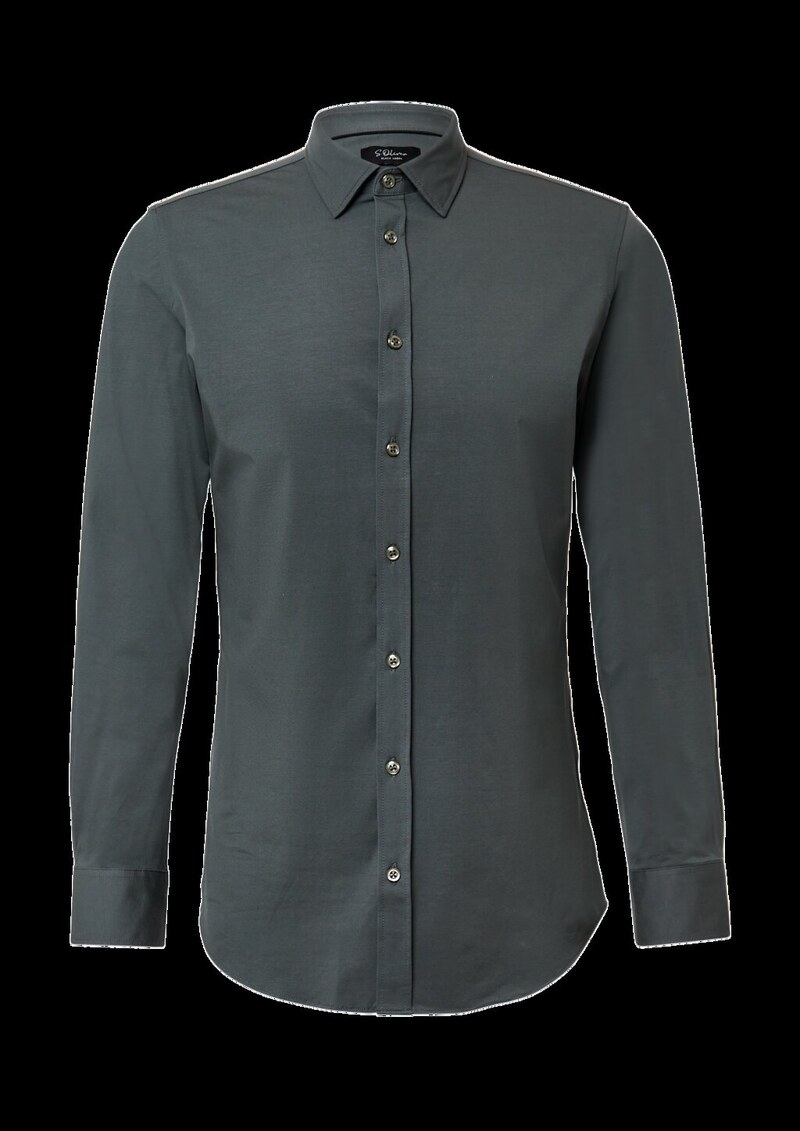 Tailored Fit: Hemd aus Premium-Jersey