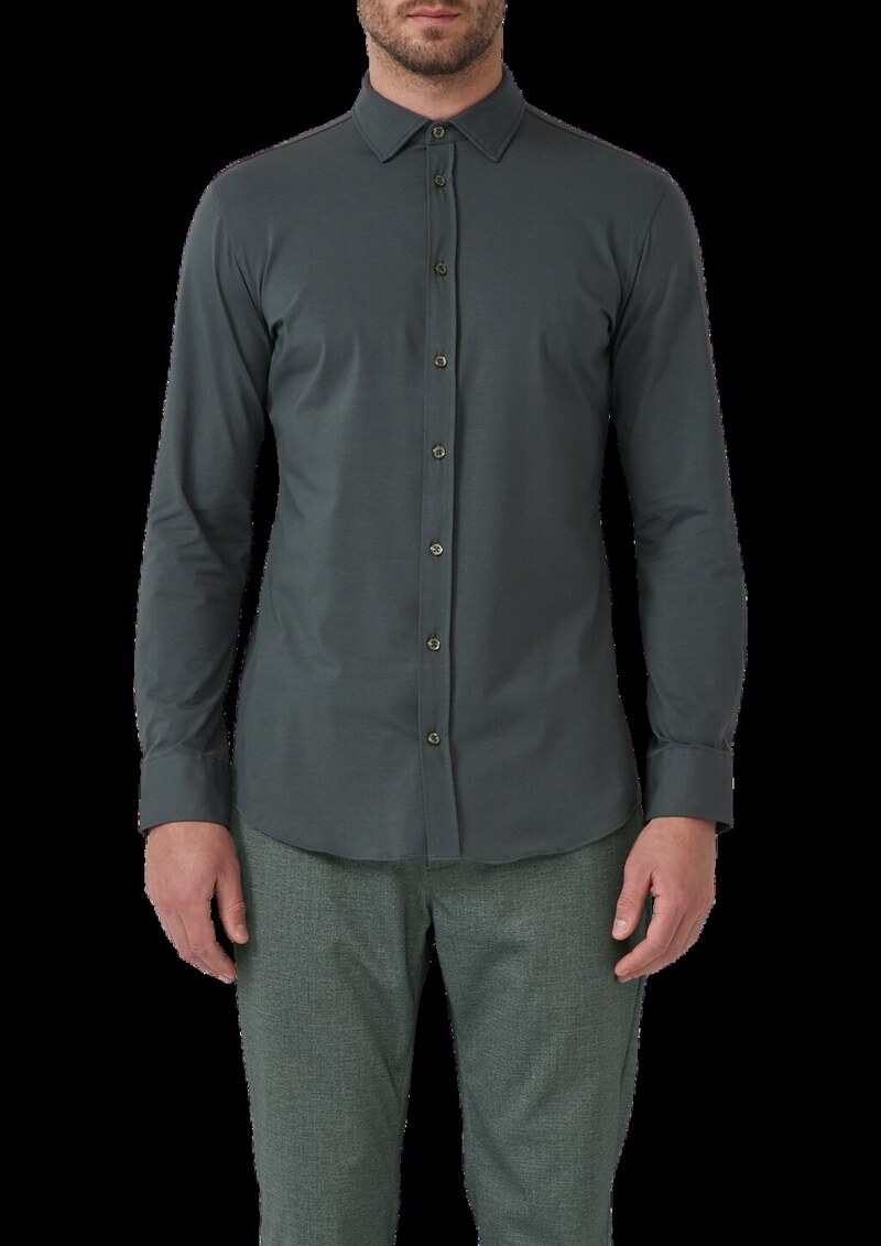 Tailored Fit: Hemd aus Premium-Jersey