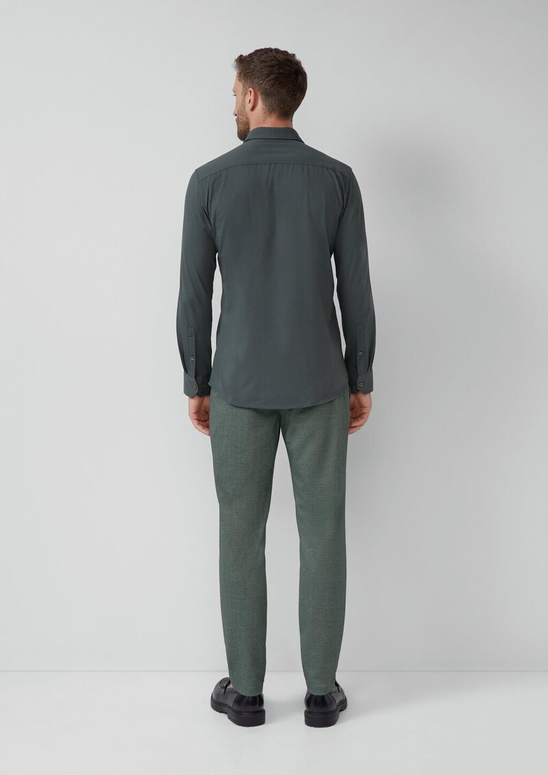 Tailored Fit: Hemd aus Premium-Jersey