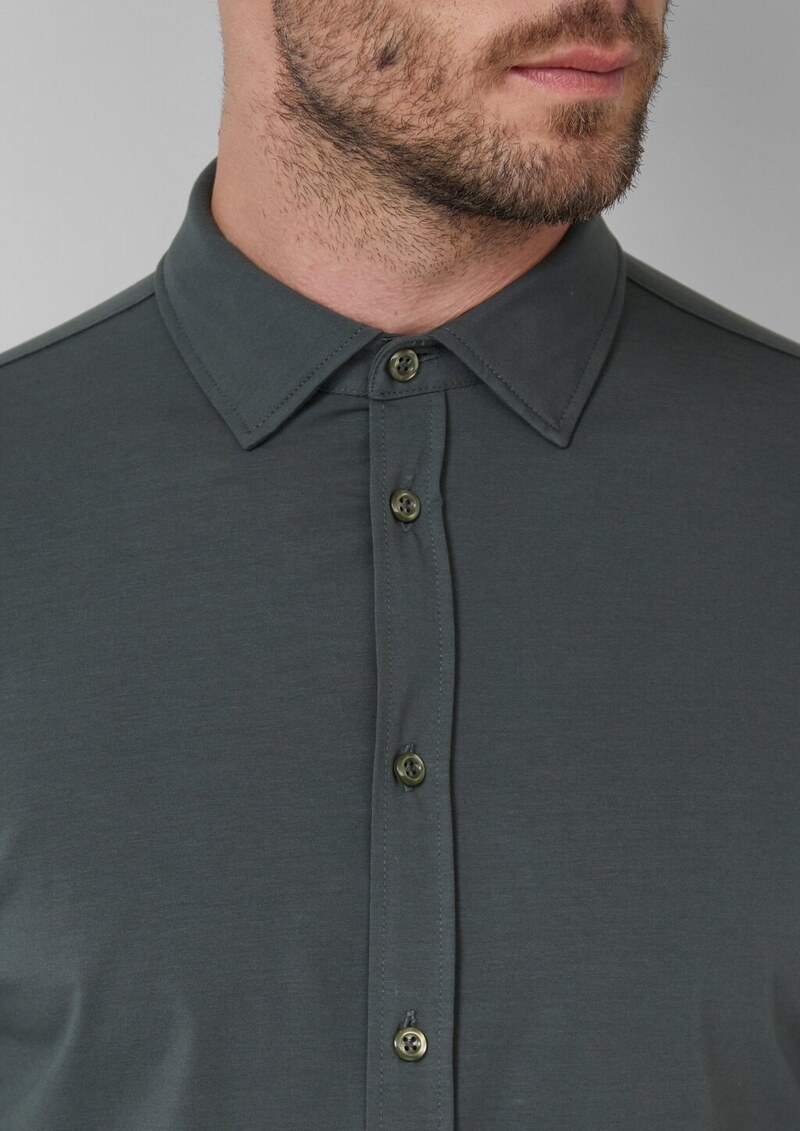 Tailored Fit: Hemd aus Premium-Jersey