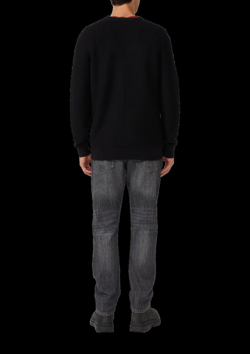 Strickpullover aus Baumwolle mit Struktur