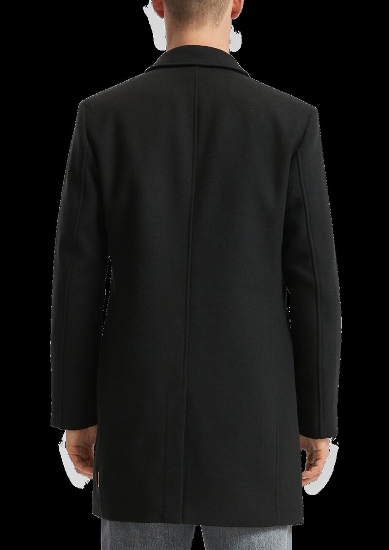 Mantel mit Reverskragen aus Wollmischung