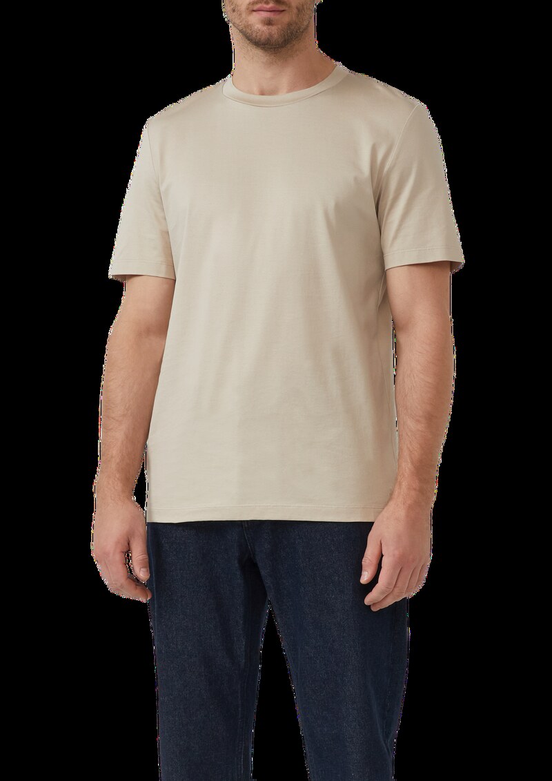 T-Shirt aus Edeljersey mit Crew Neck