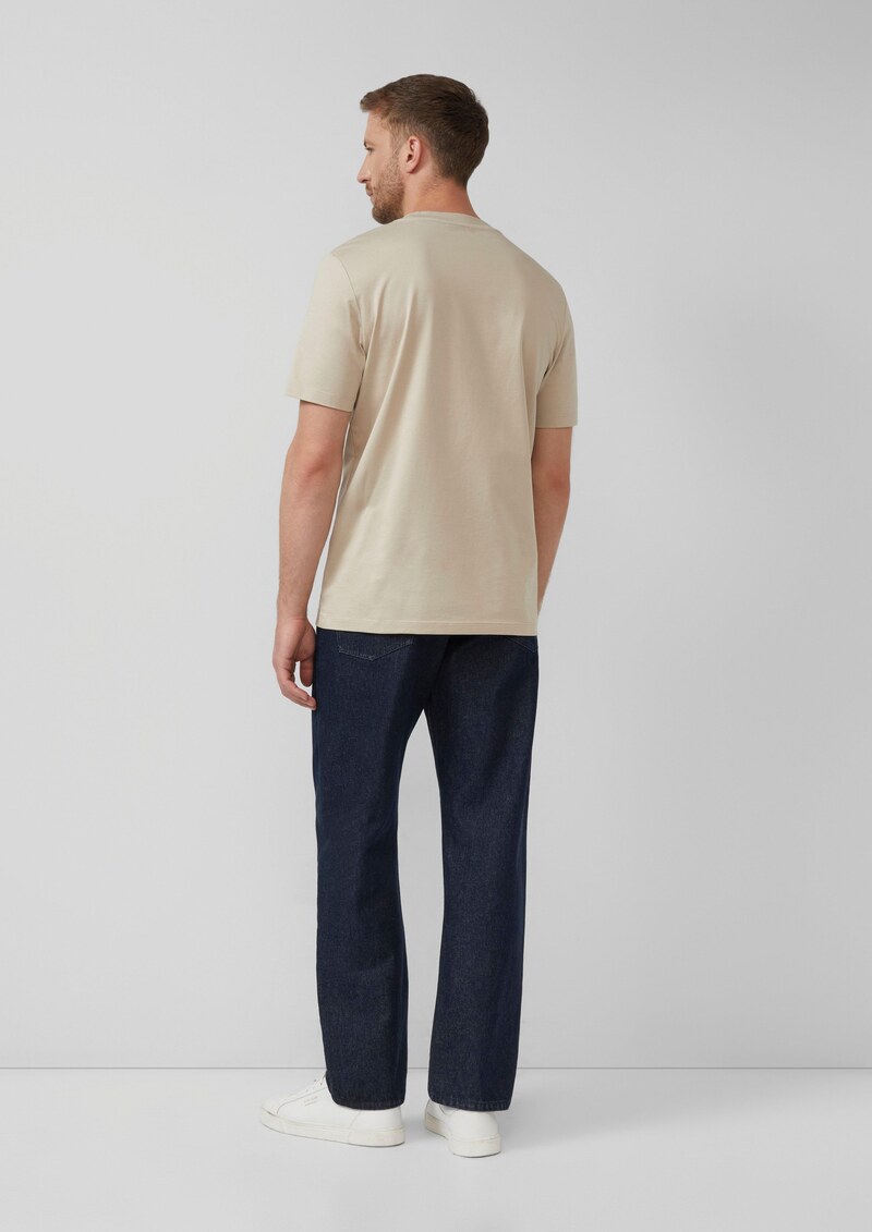 T-Shirt aus Edeljersey mit Crew Neck