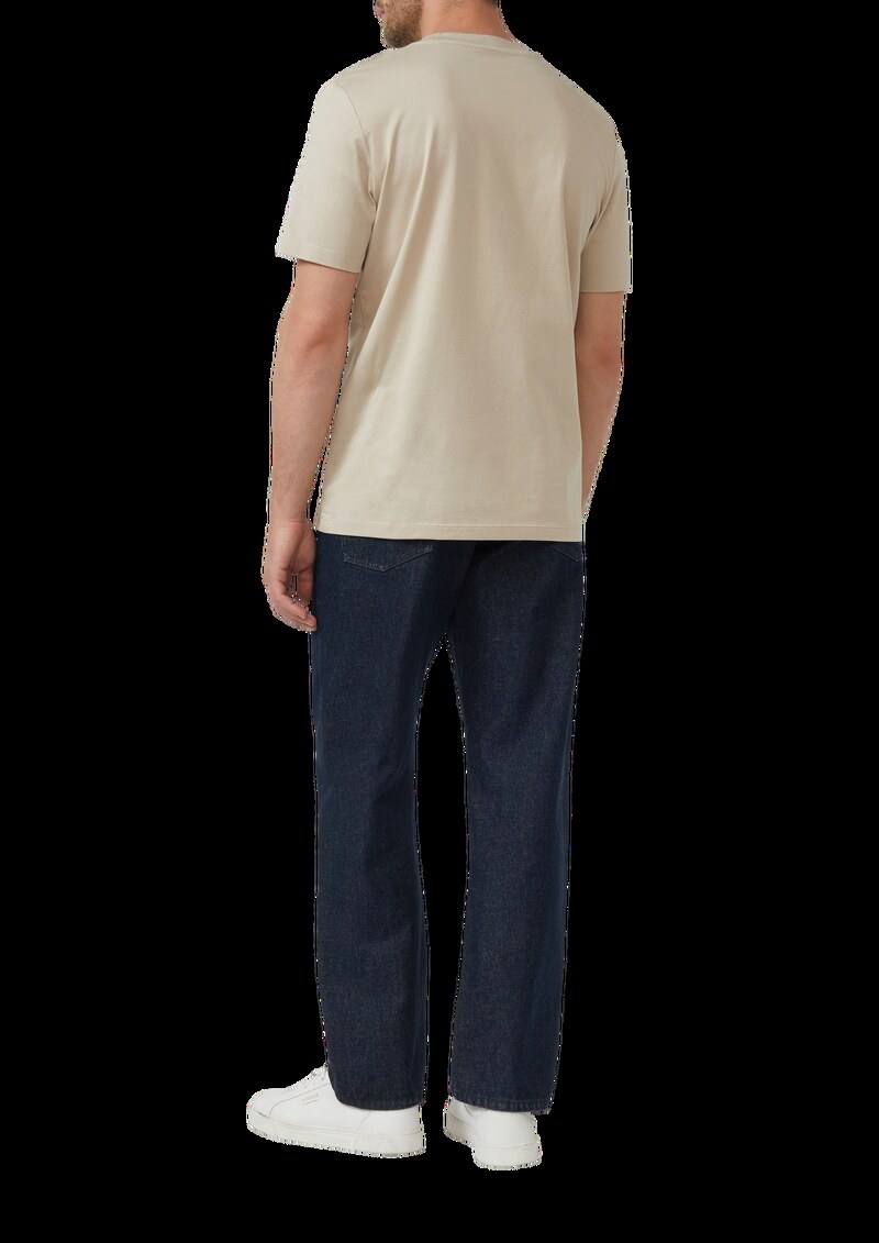 T-Shirt aus Edeljersey mit Crew Neck