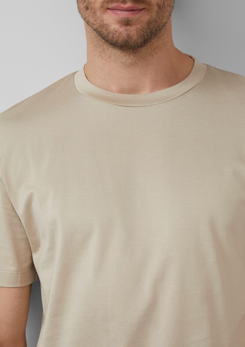 T-Shirt aus Edeljersey mit Crew Neck