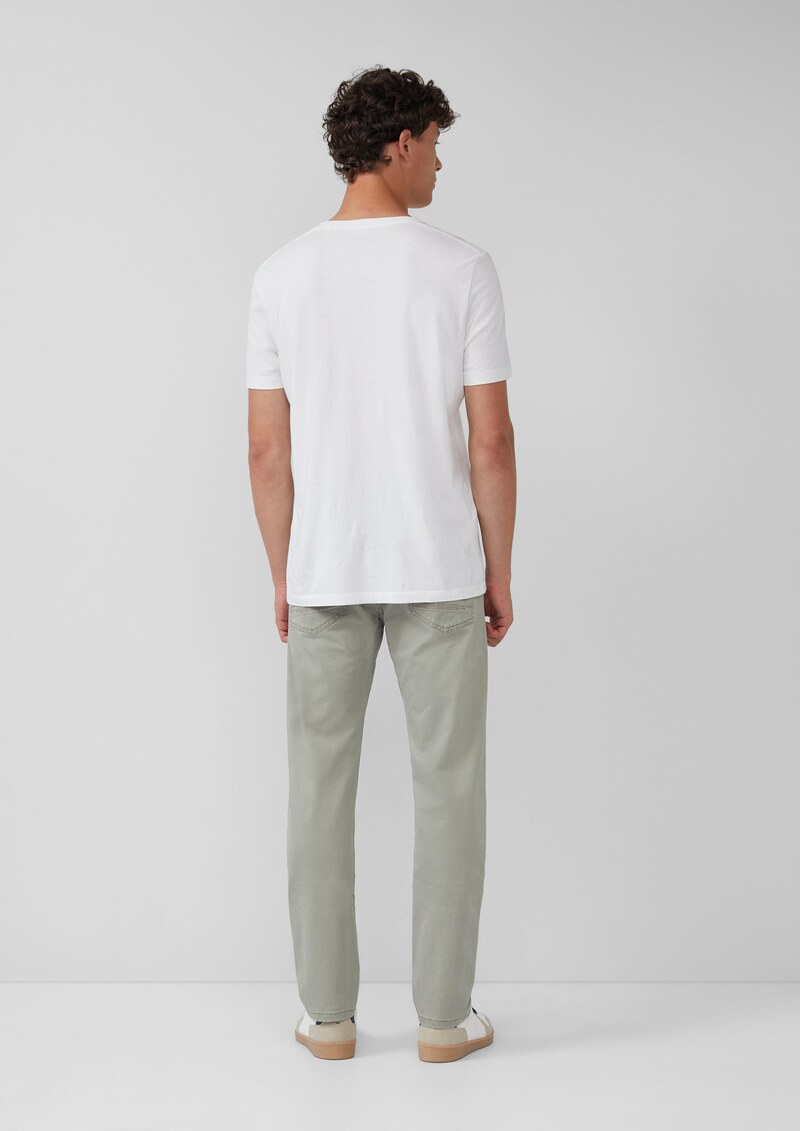 Chinohose aus Baumwollmix mit Ziernaht