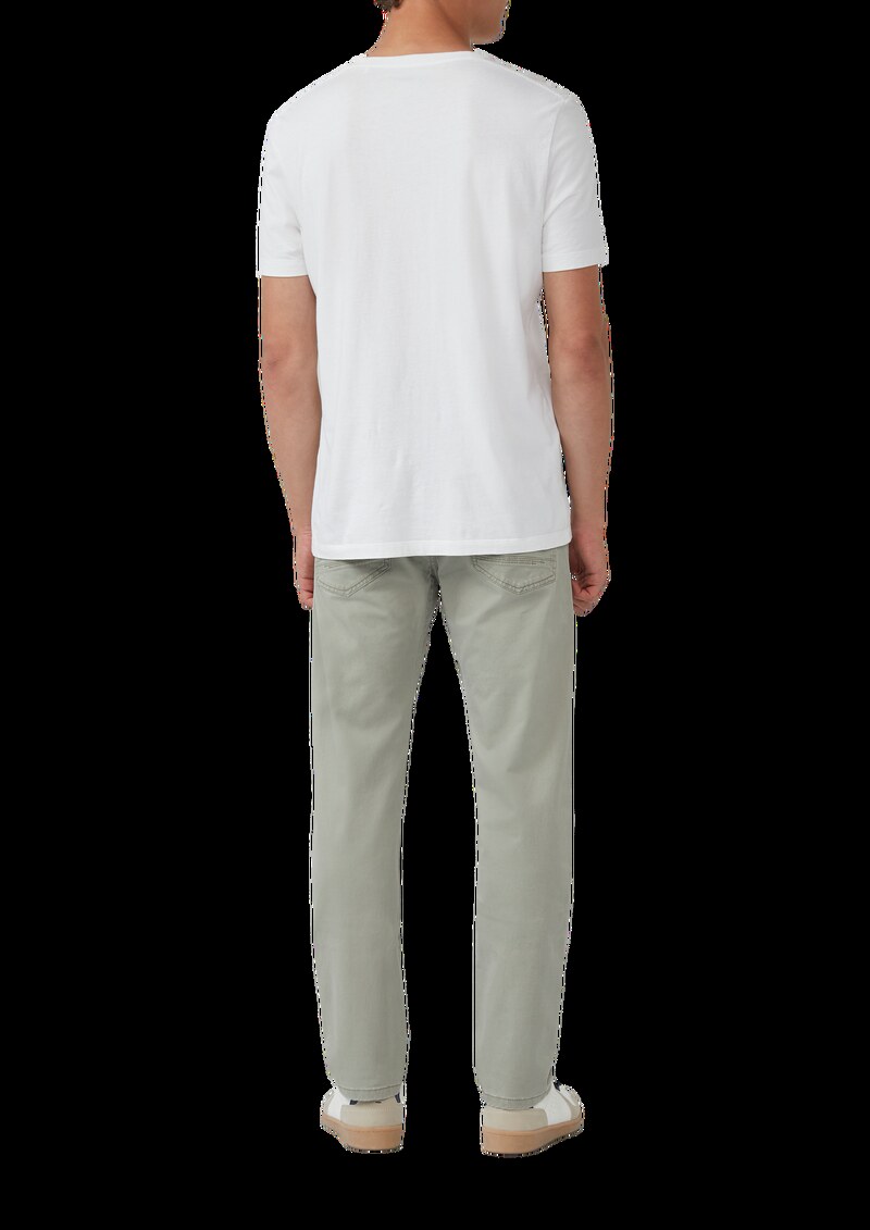 Chinohose aus Baumwollmix mit Ziernaht