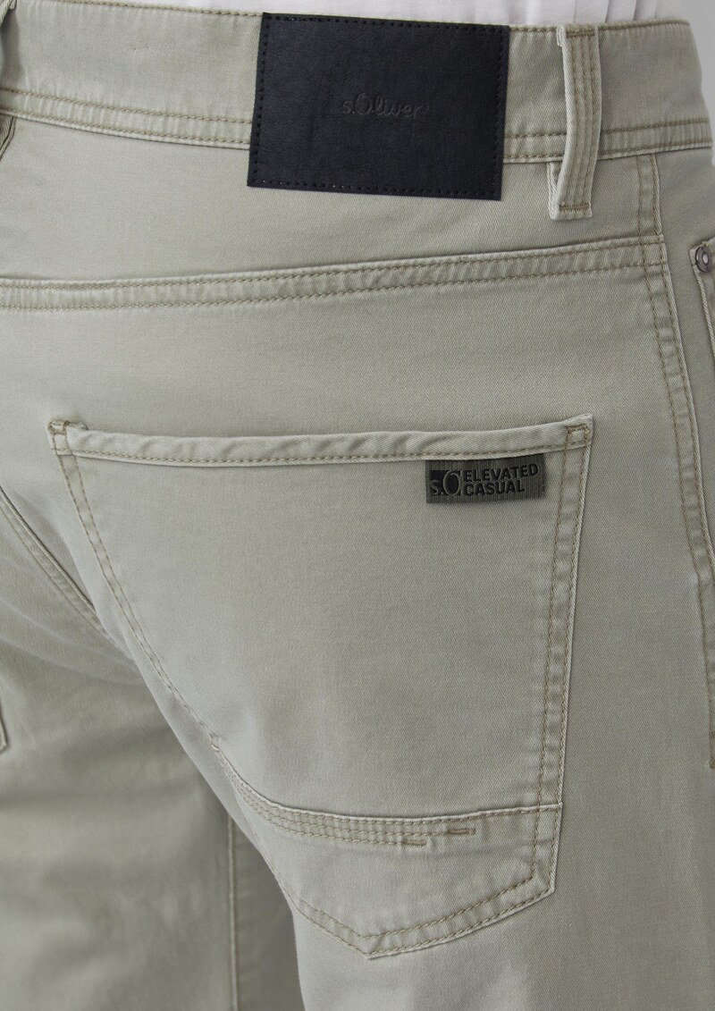 Chinohose aus Baumwollmix mit Ziernaht