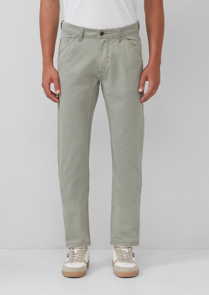 Chinohose aus Baumwollmix mit Ziernaht