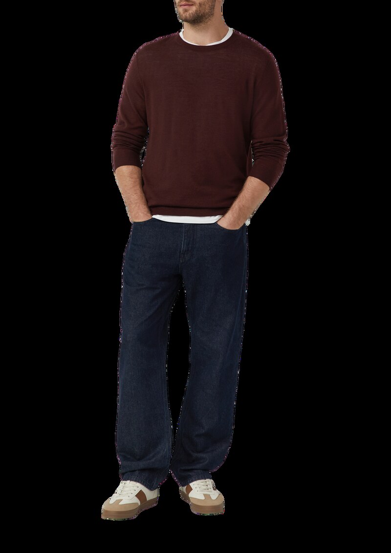 Strickpullover aus reiner Merinowolle