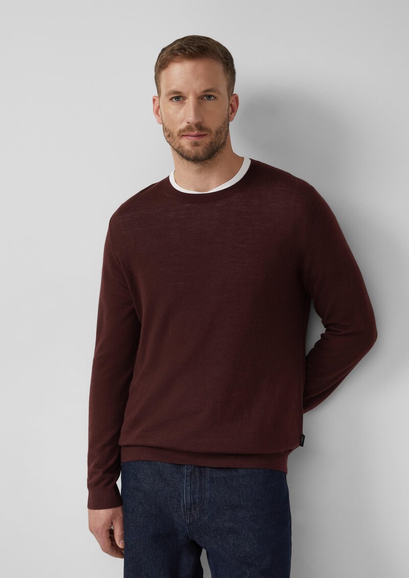 Strickpullover aus reiner Merinowolle