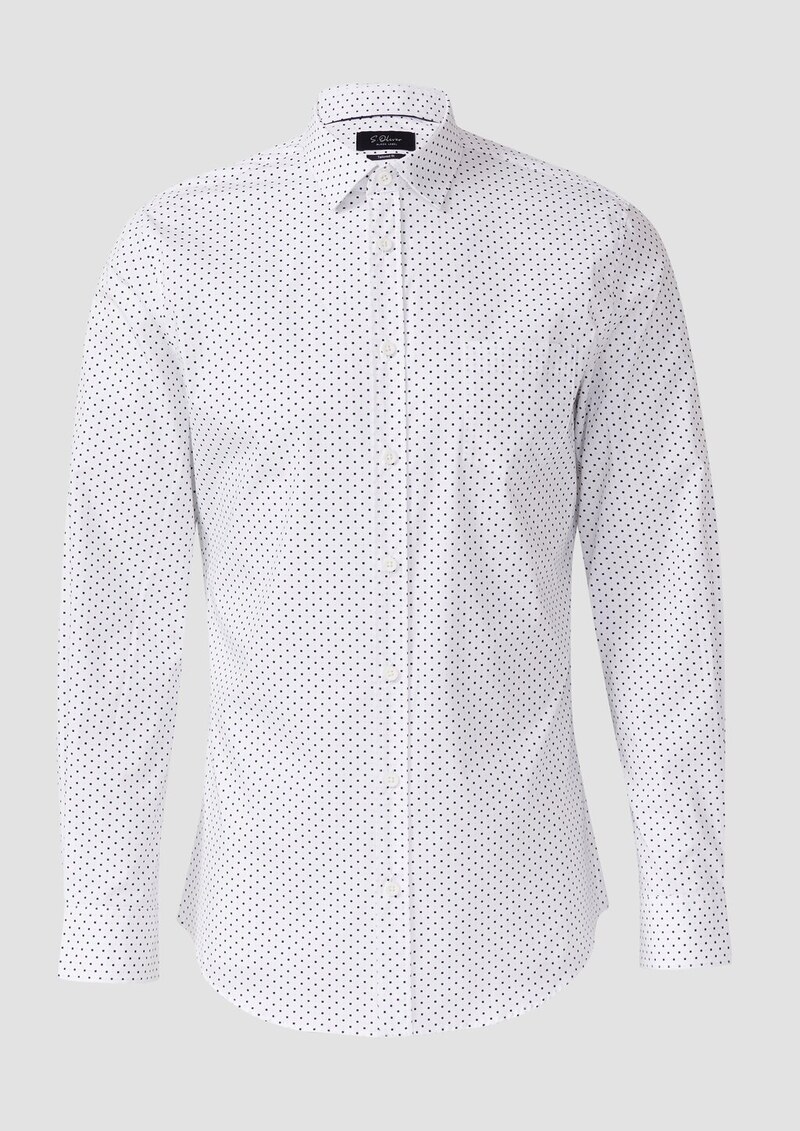 Tailored Fit: Langarmhemd mit All-over-Print