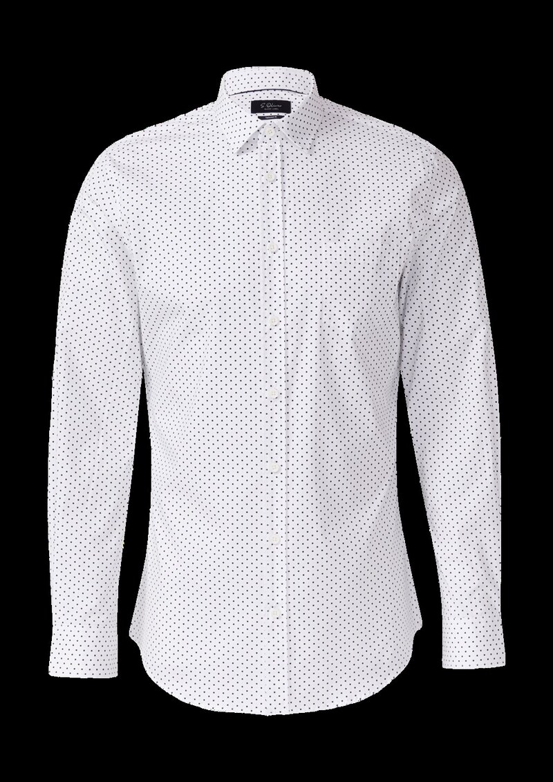 Tailored Fit: Langarmhemd mit All-over-Print