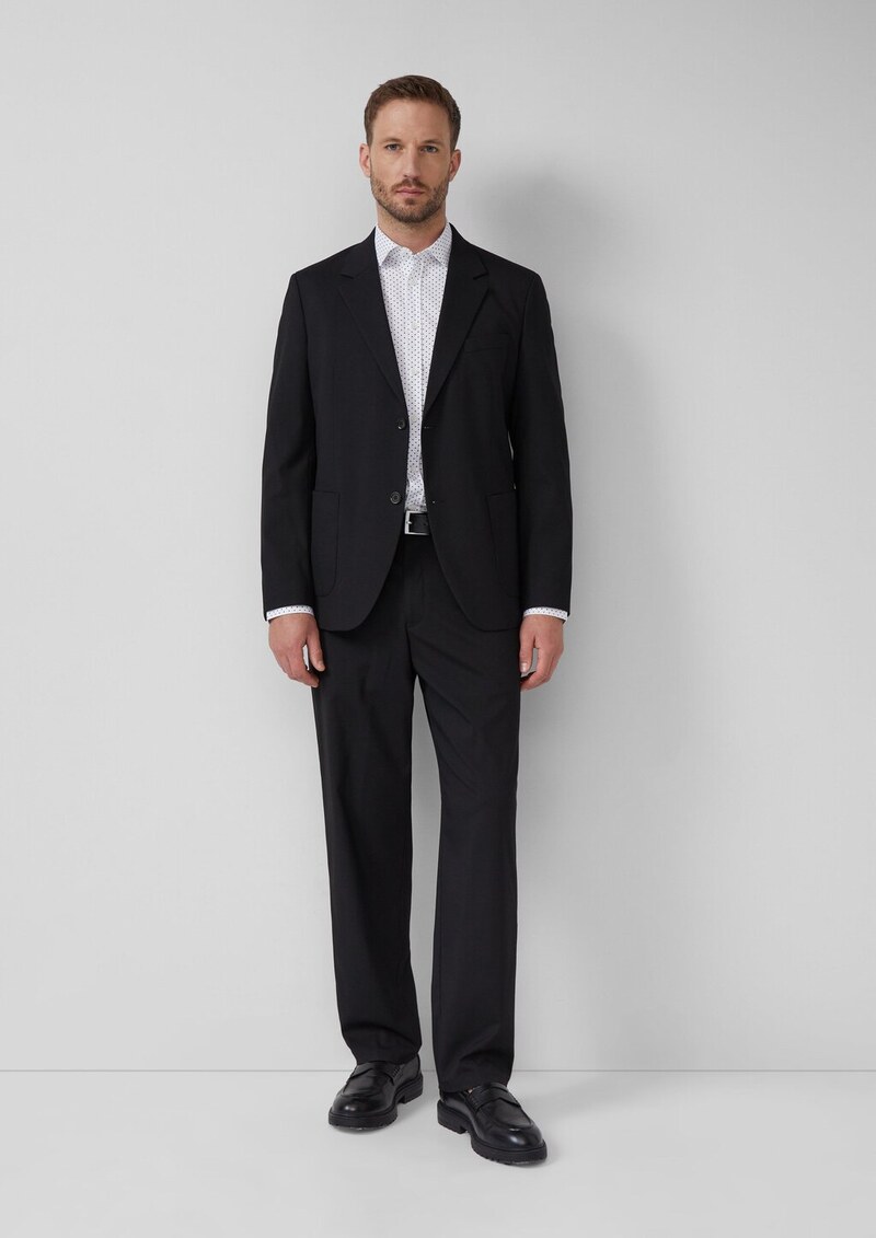 Tailored Fit: Langarmhemd mit All-over-Print