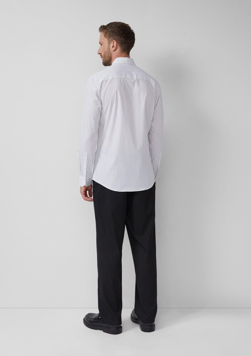 Tailored Fit: Langarmhemd mit All-over-Print