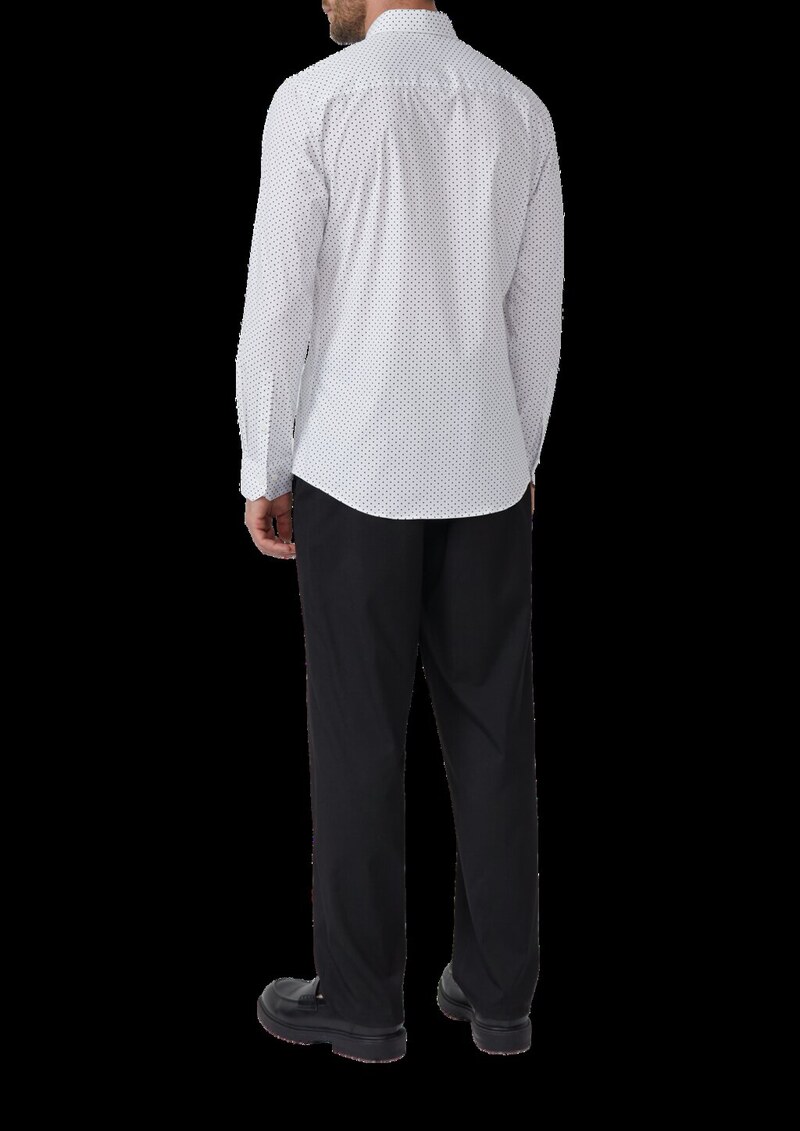 Tailored Fit: Langarmhemd mit All-over-Print