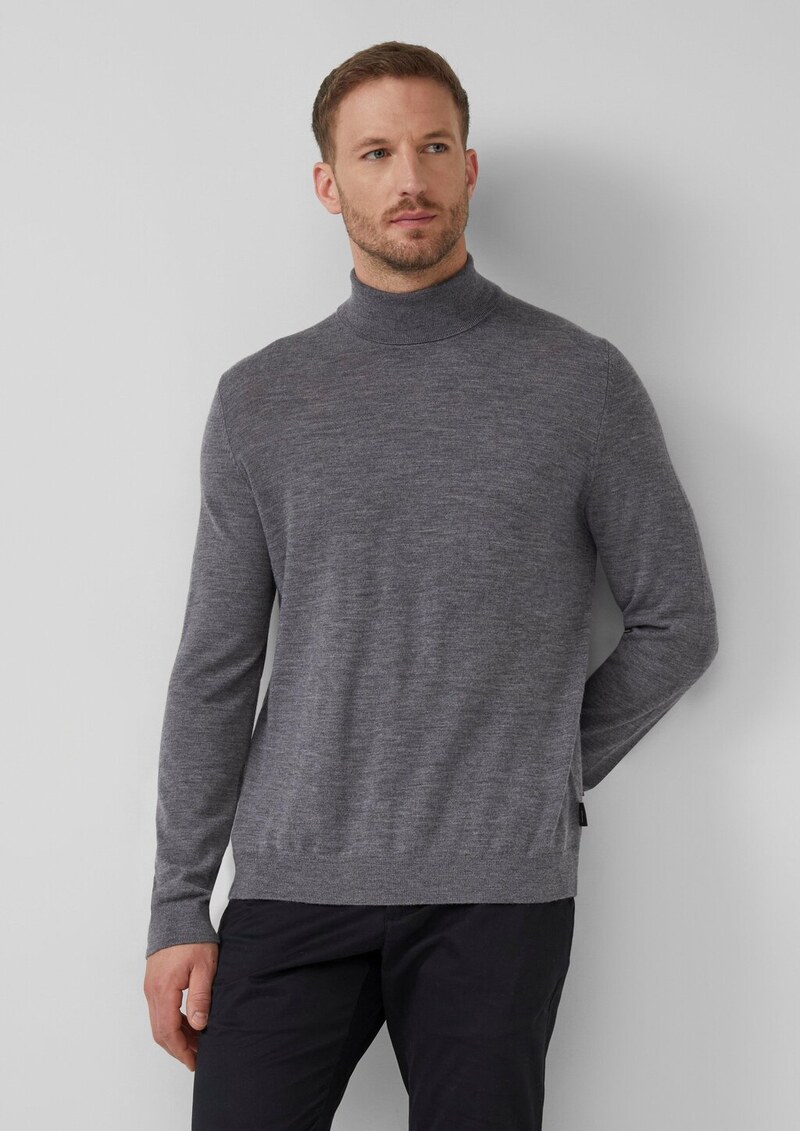 Rollkragenpullover aus reiner Merinowolle