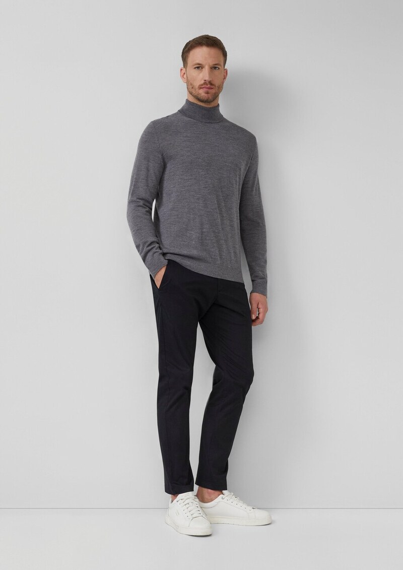 Rollkragenpullover aus reiner Merinowolle