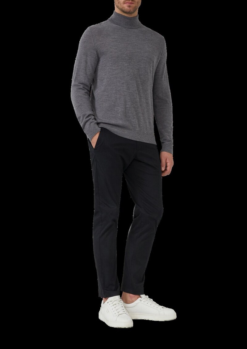 Rollkragenpullover aus reiner Merinowolle