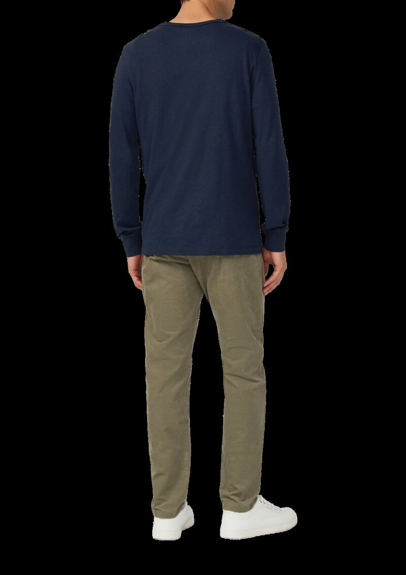 Longsleeve mit Flammgarnstruktur und Frontprint