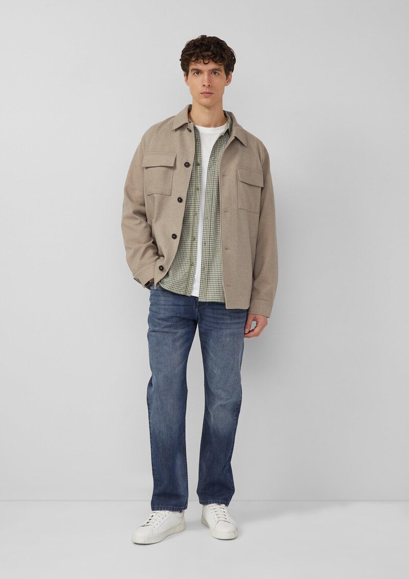 Regular Fit: Kariertes Baumwollhemd mit Kentkragen