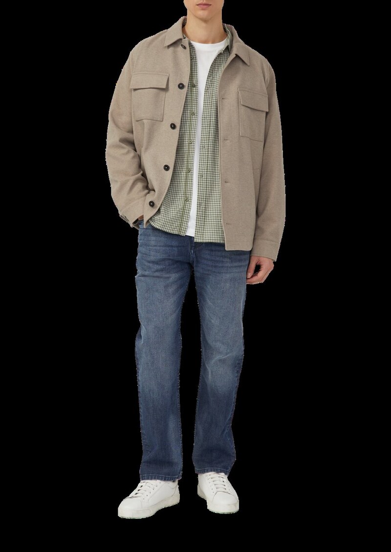 Regular Fit: Kariertes Baumwollhemd mit Kentkragen