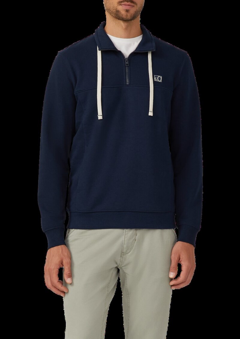 Sweatshirt mit Eingrifftaschen und Label-Patch