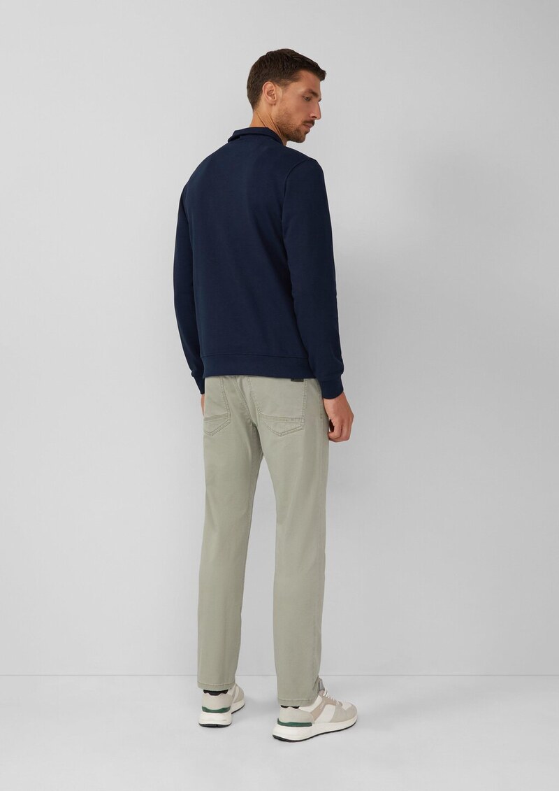 Sweatshirt mit Eingrifftaschen und Label-Patch