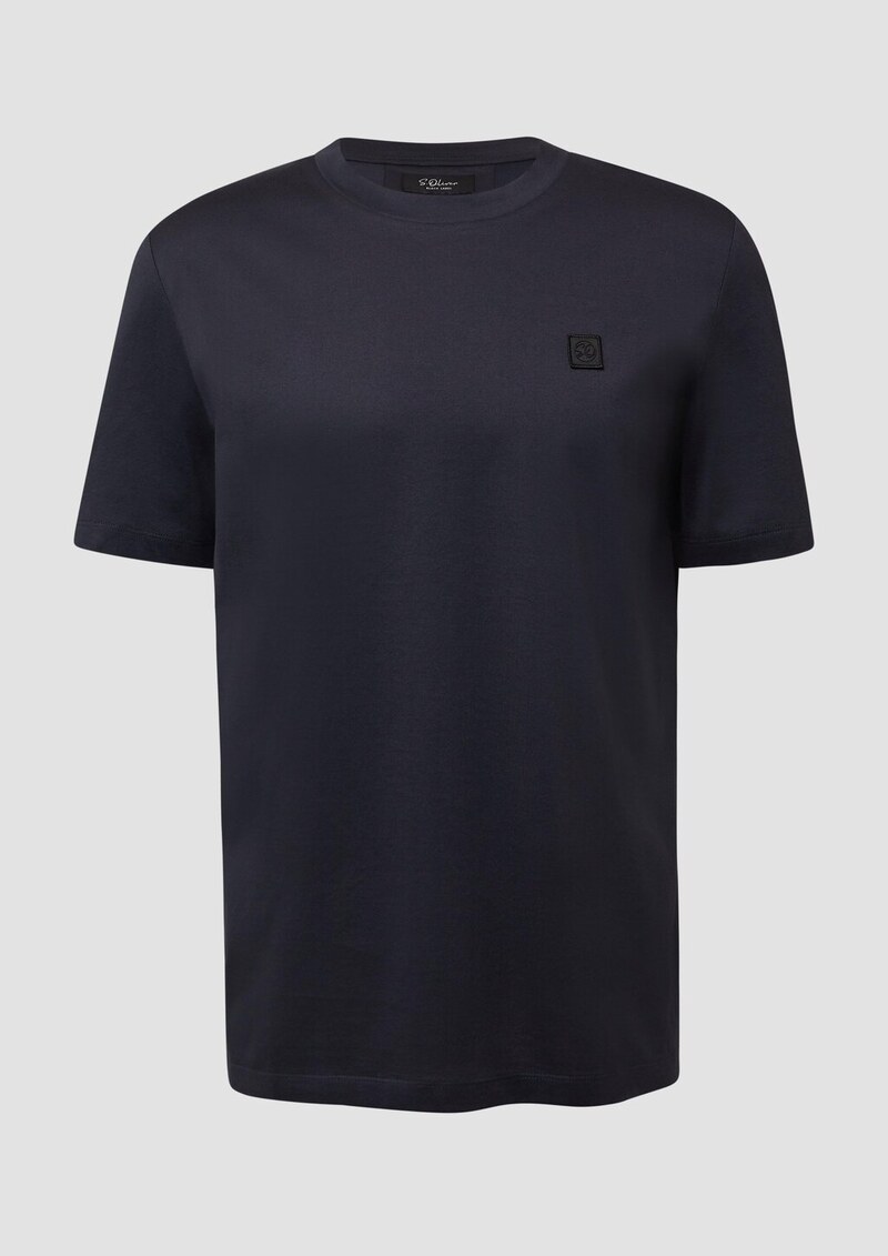 T-Shirt aus merzerisierter Baumwolle mit Logo-Detail