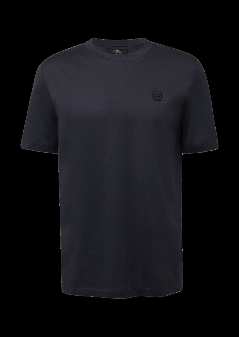 T-Shirt aus merzerisierter Baumwolle mit Logo-Detail