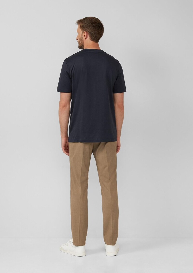 T-Shirt aus merzerisierter Baumwolle mit Logo-Detail