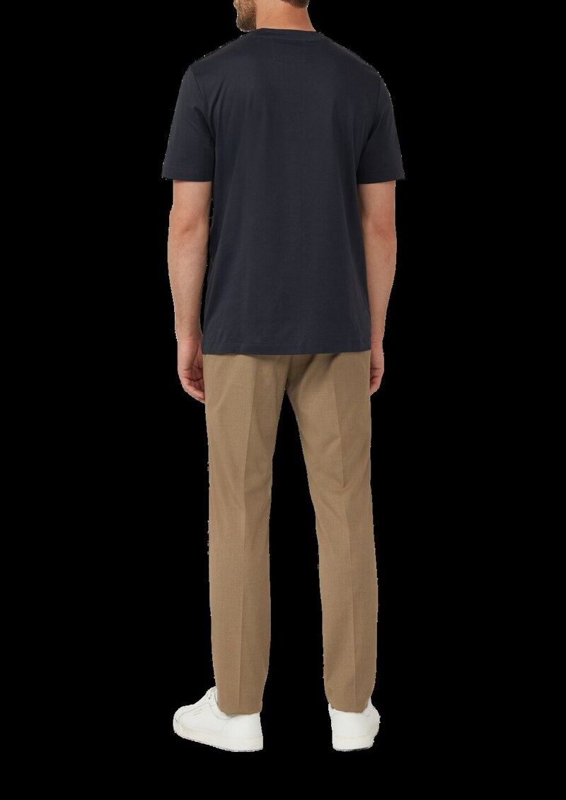 T-Shirt aus merzerisierter Baumwolle mit Logo-Detail