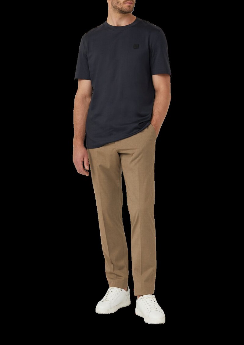 T-Shirt aus merzerisierter Baumwolle mit Logo-Detail