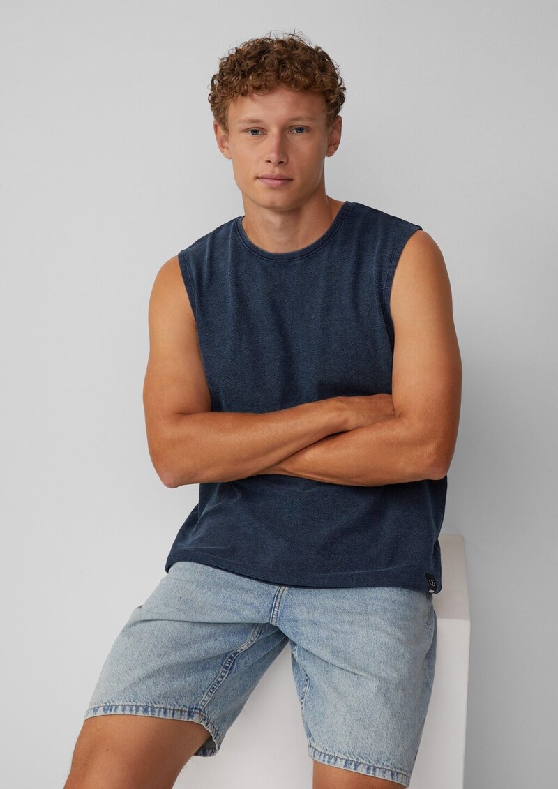 Gewaschenes Tanktop aus Strukturjersey