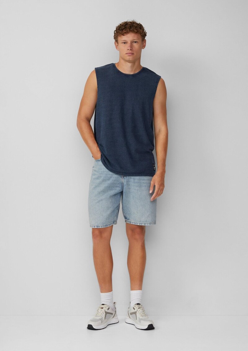 Gewaschenes Tanktop aus Strukturjersey