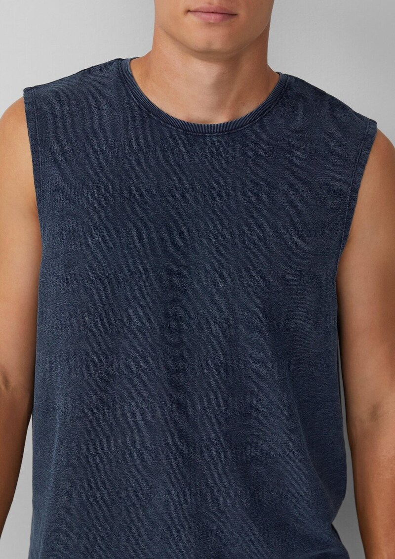 Gewaschenes Tanktop aus Strukturjersey