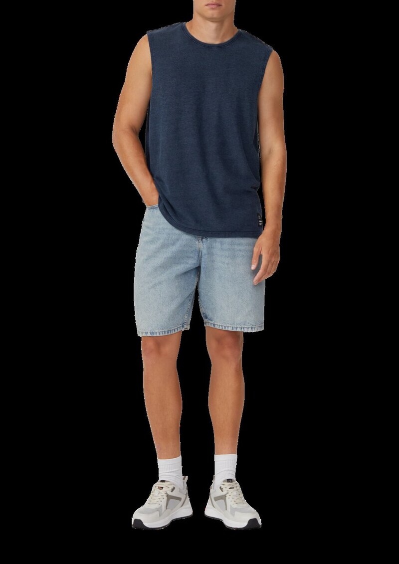 Gewaschenes Tanktop aus Strukturjersey