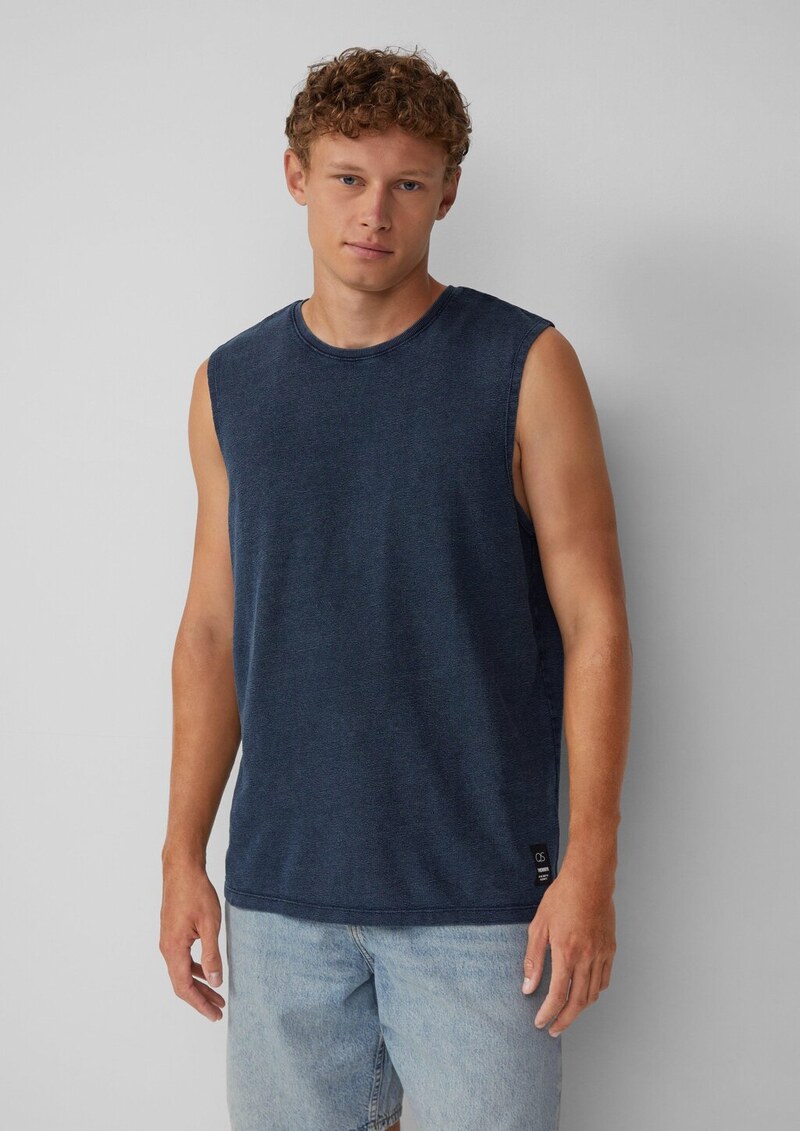 Gewaschenes Tanktop aus Strukturjersey