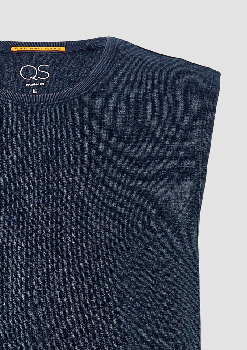 Gewaschenes Tanktop aus Strukturjersey