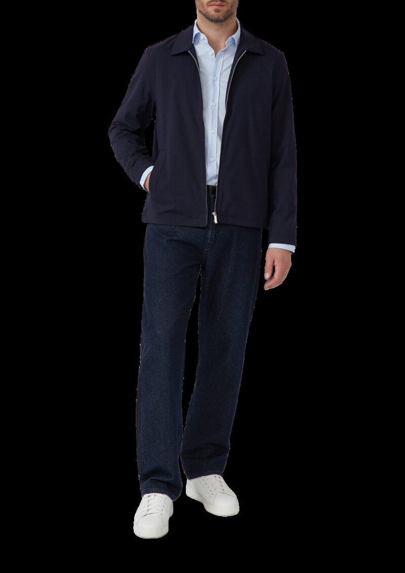 Tailored Fit: Fein kariertes Langarmhemd aus Baumwollstretch