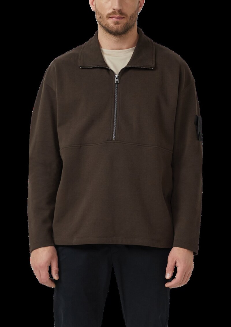 Softes Relaxed-Fit-Sweatshirt aus Baumwollmix mit Label-Patch