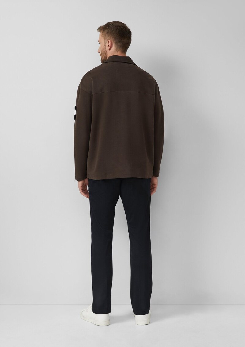 Softes Relaxed-Fit-Sweatshirt aus Baumwollmix mit Label-Patch