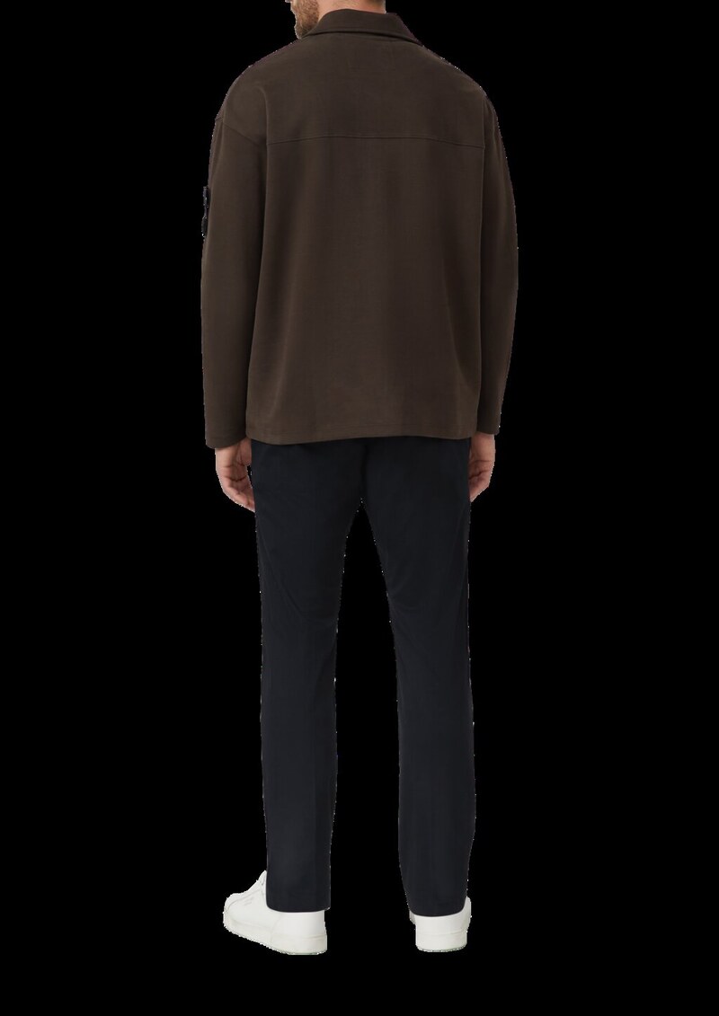 Softes Relaxed-Fit-Sweatshirt aus Baumwollmix mit Label-Patch