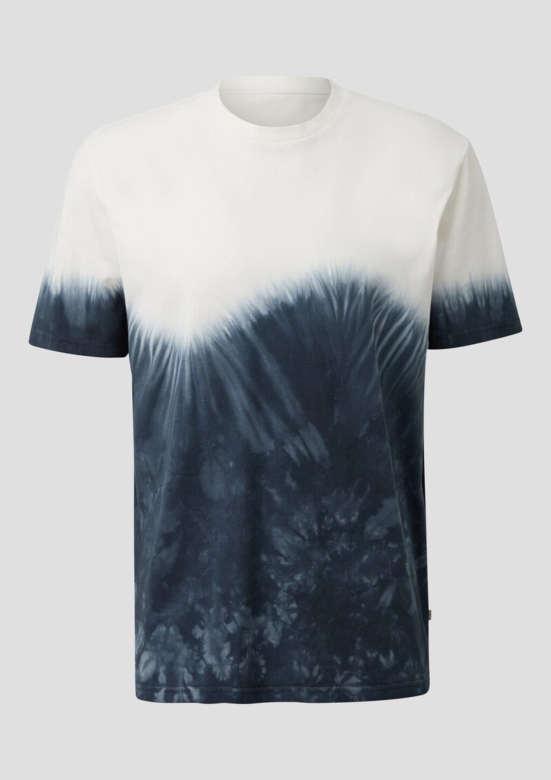 T-Shirt mit Rundhalsausschnitt und Batikeffekt